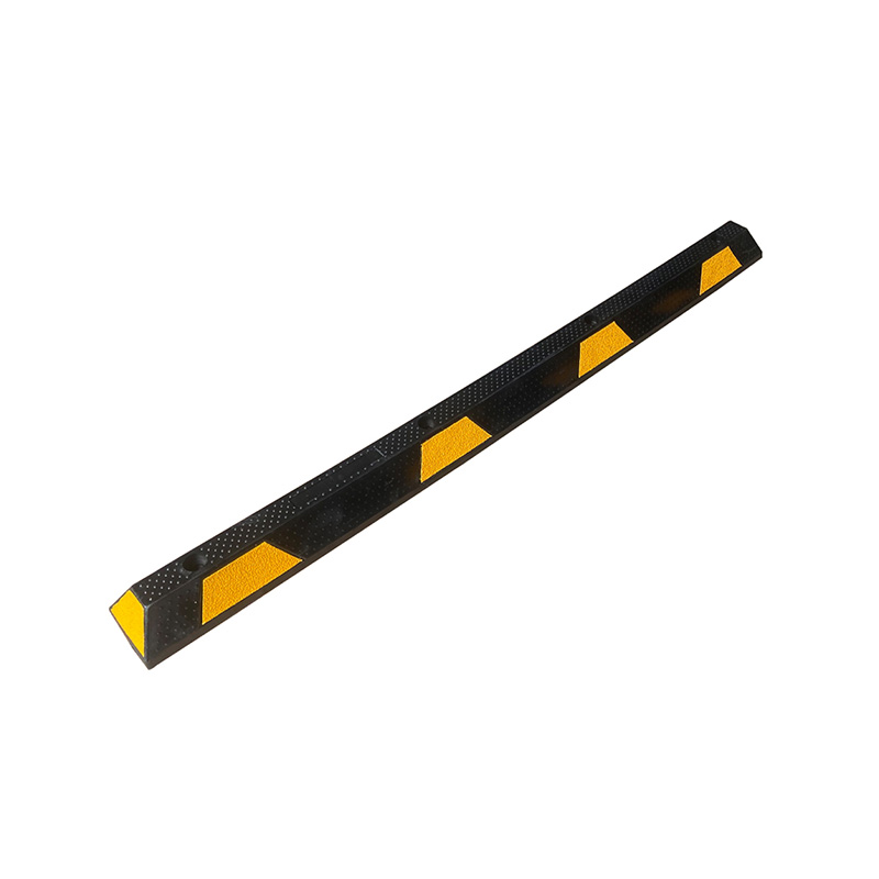 1830mm Heavy Duty Rubber Parking Guide Wheel Stopper with Reflective Yellow Safety Stripes