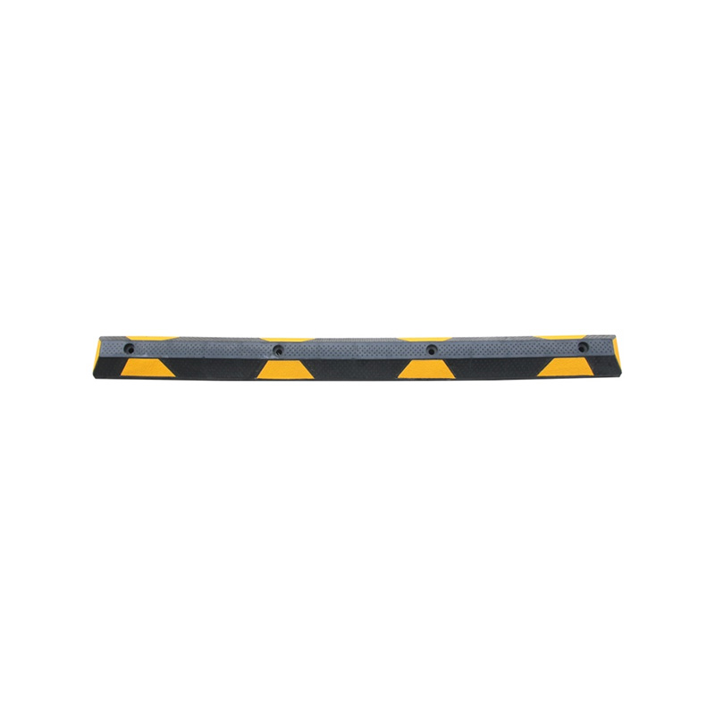 1830mm Heavy Duty Rubber Parking Guide Wheel Stopper with Reflective Yellow Safety Stripes