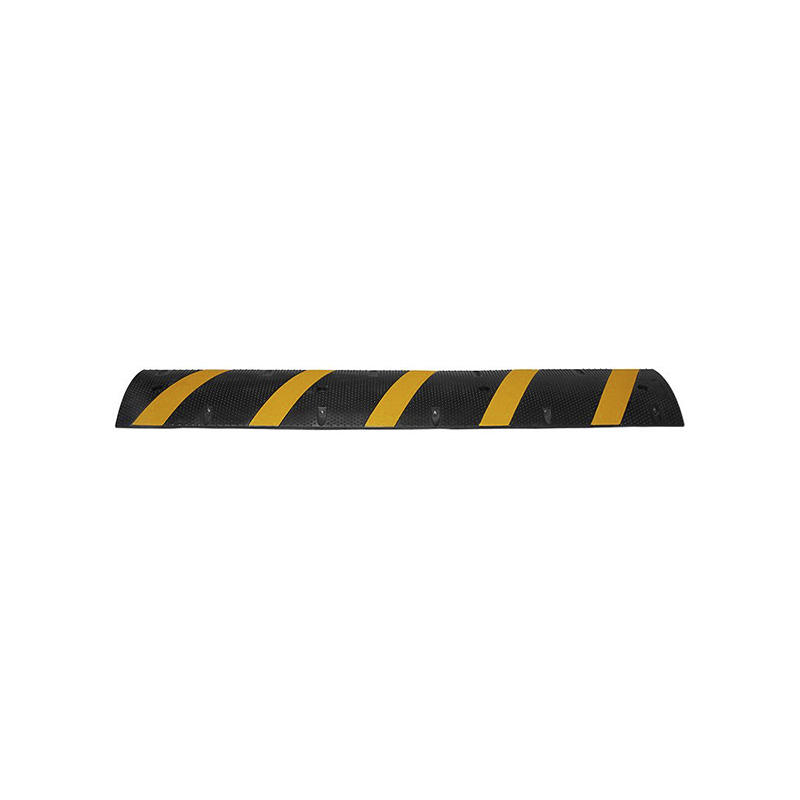 Heavy-Duty Rubber Speed Bump, Traffic Calming Car Park Hump with Reflective Stripes