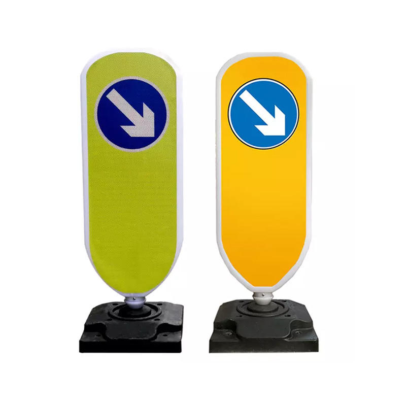 Replaceable Plastic Resilient Road Safety Warning Signal Board Reboundable With Base 