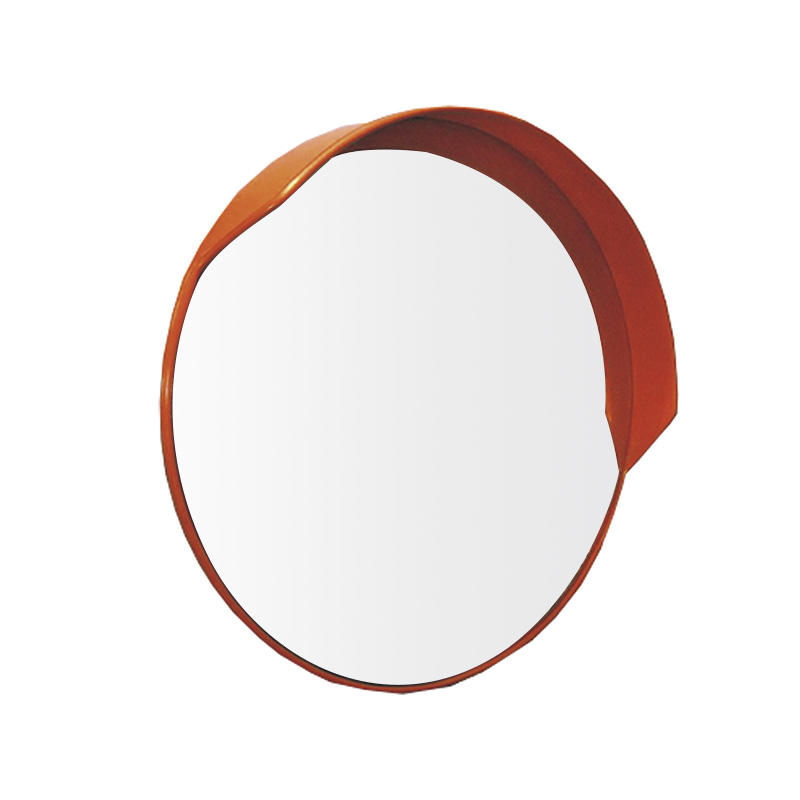 White Orange Transparent Convex Road Turning Convex Mirror