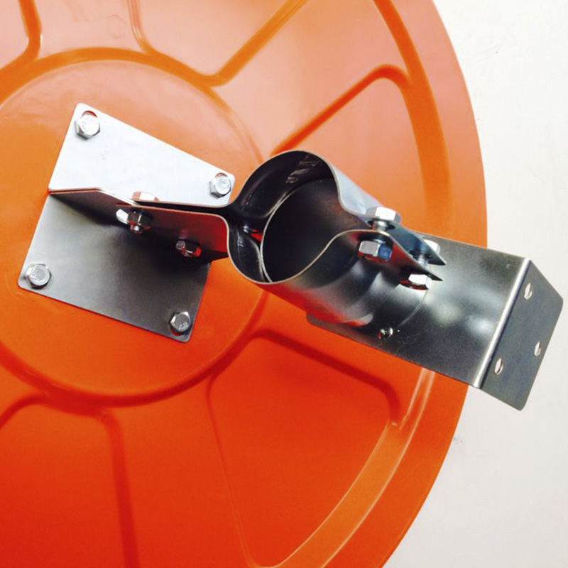 White Orange Transparent Convex Road Turning Convex Mirror