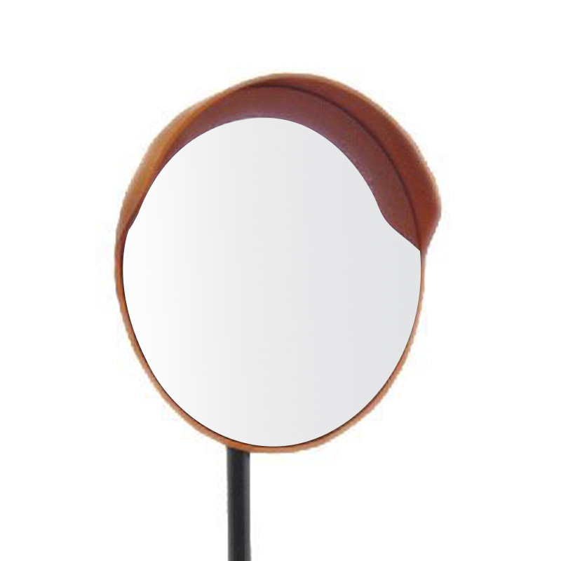 White Orange Transparent Convex Road Turning Convex Mirror