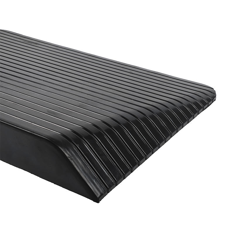 Durable Slip-Resistant Rubber Threshold Ramp, Wheelchair Access Aid, High Traction Surface, Easy Install