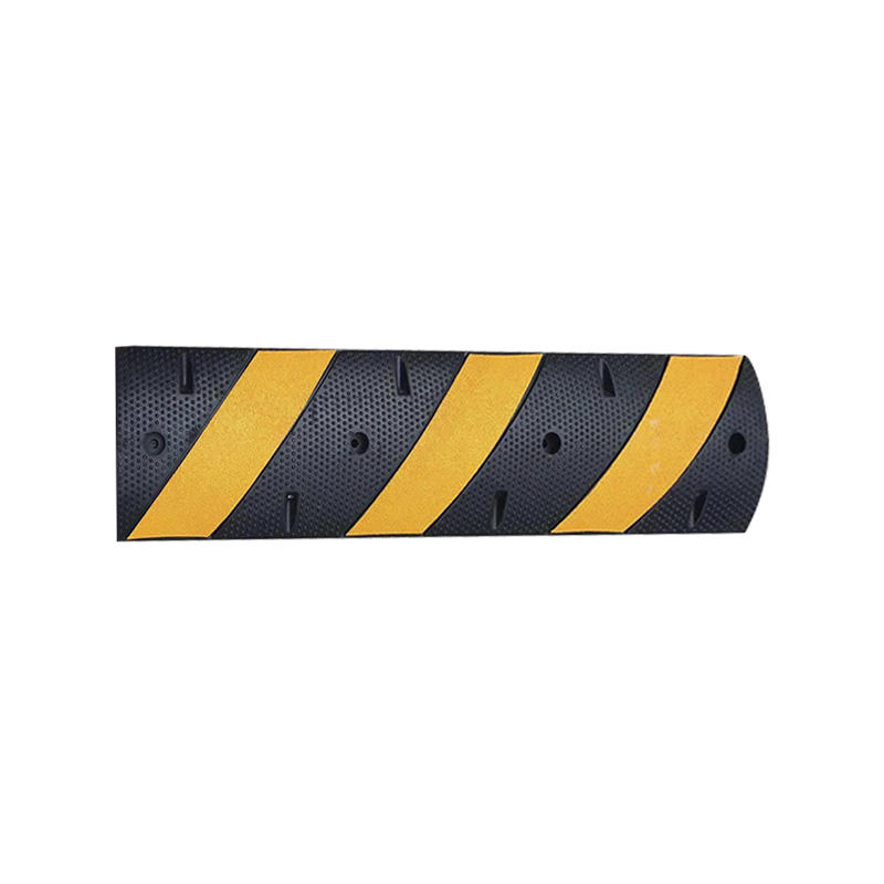 High Visibility Rubber Speed Bump, Traffic Calming, Safety Road Hump, Yellow & Black