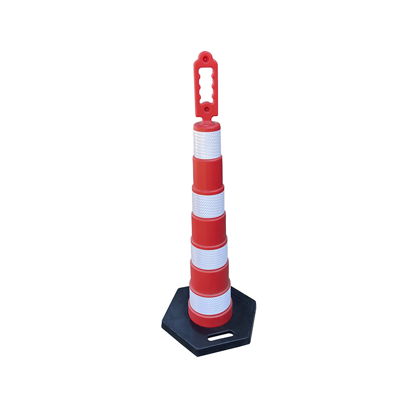 1100mm White PE Traffic Pillar Reflective Warning Pillar