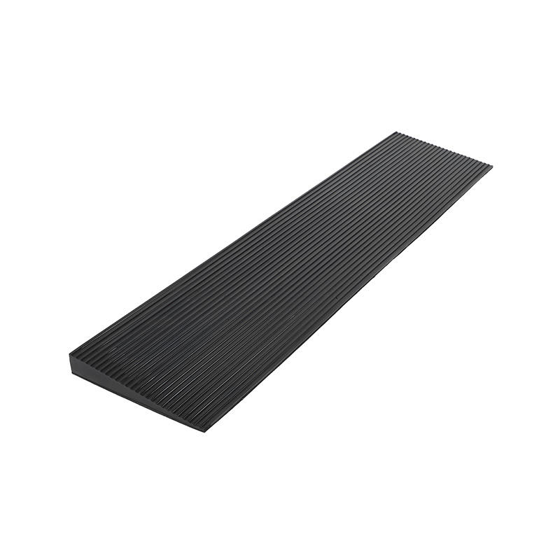 Heavy-Duty Anti-Slip Rubber Threshold Ramp for Wheelchairs, Scooters, and Rolling Chairs, Weather Resistant Entryway Ramp