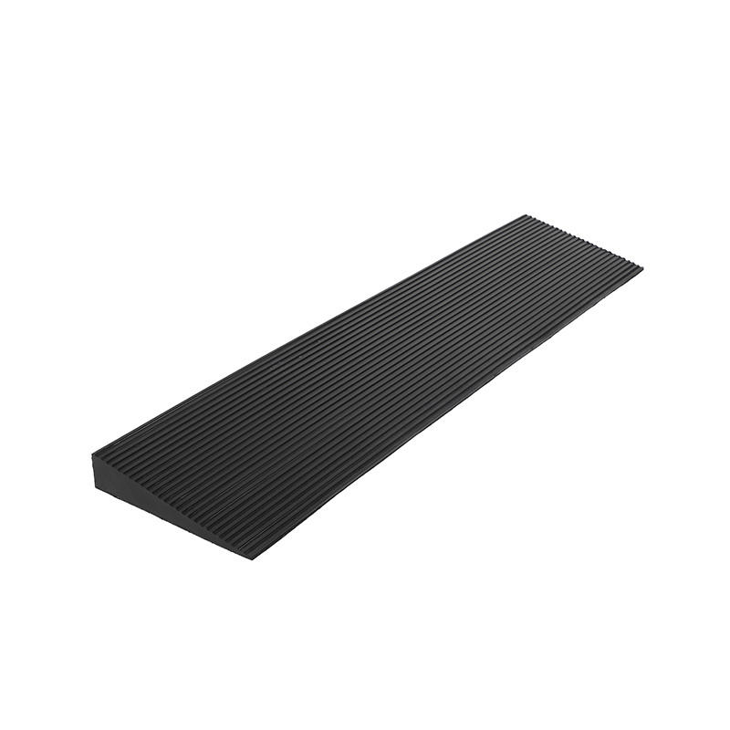 Durable Rubber Threshold Ramp, Non-Slip Surface, Wheelchair Access, Doorway Transition, Portable and Lightweight