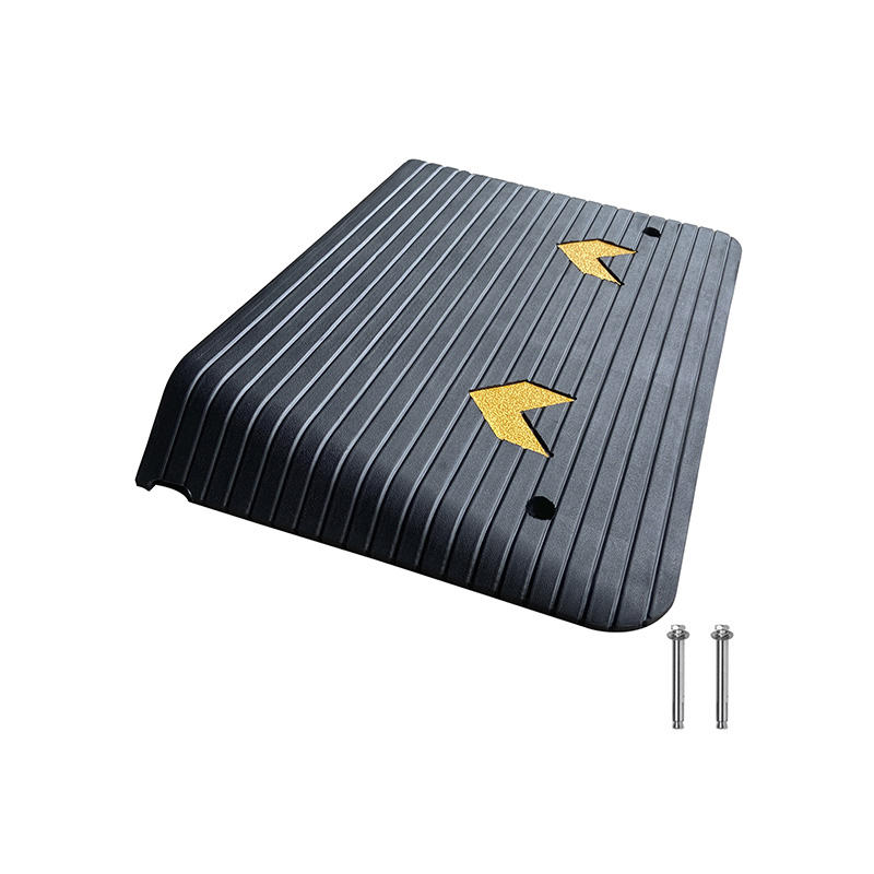 Heavy Duty Portable Threshold Ramp for Driveway, Sidewalk, Wheelchair, High Traction Surface with Reflective Safety Marks