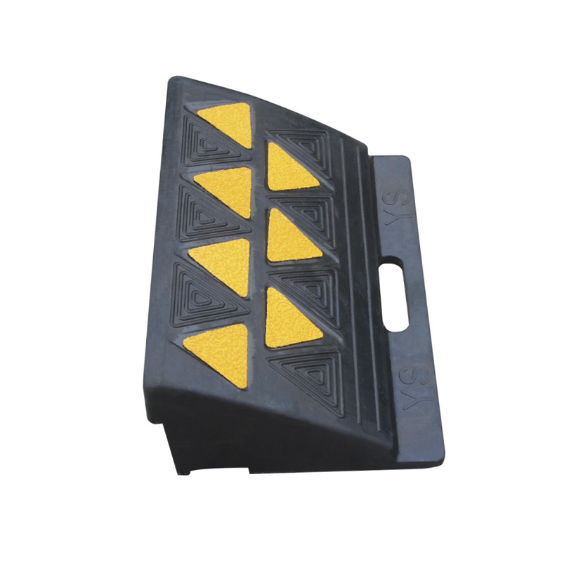 Heavy-Duty Portable Rubber Kerb Ramp, Anti-Slip Surface, Loading Dock Support, for Traffic, Sidewalks, Steps