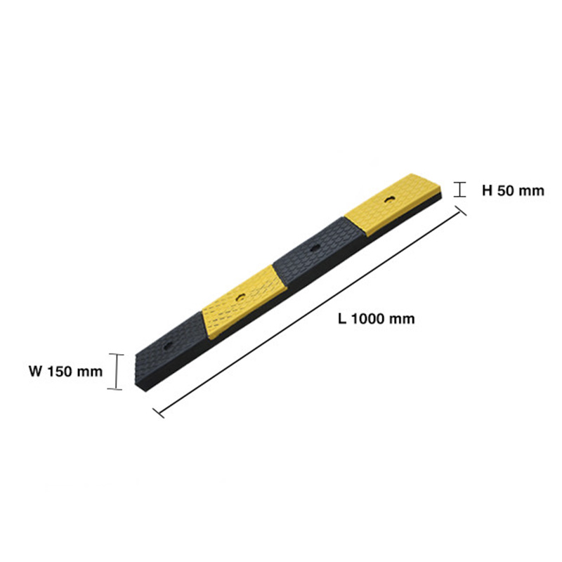Heavy Duty Industrial Rubber Kerb Ramp, Portable Curb Access for Wheelchair, Cars, Trucks