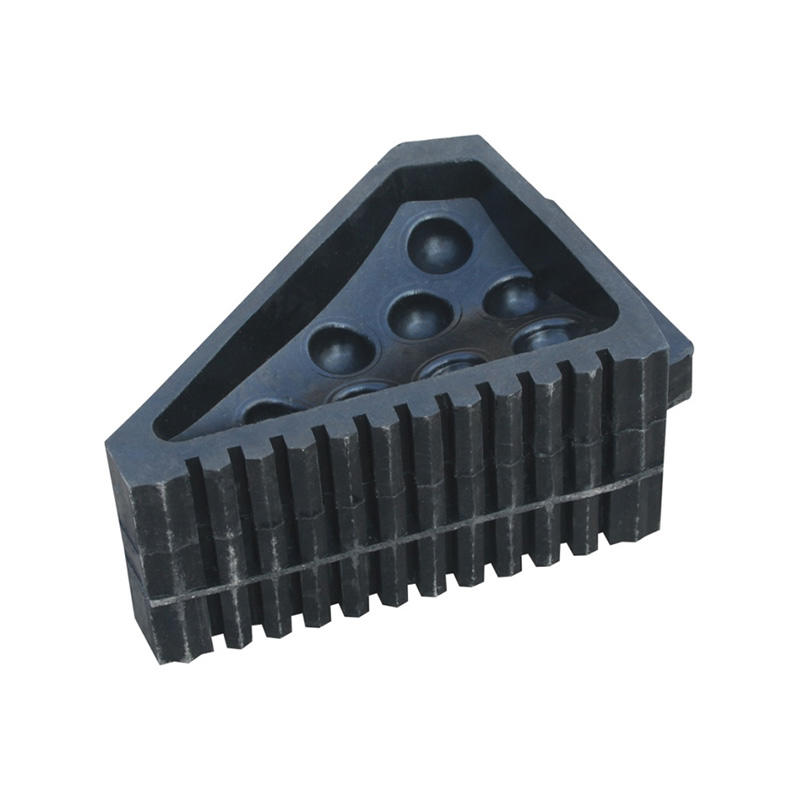 Heavy-Duty Rubber Wheel Chock with Grip Bottom for Secure Parking and Loading Stability