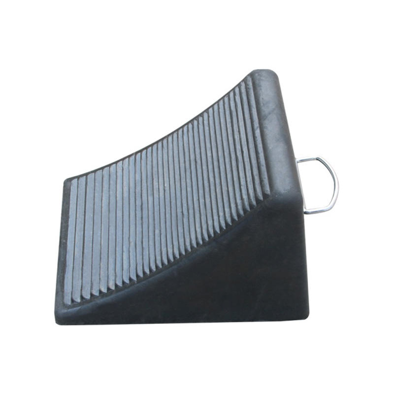 Heavy-Duty Rubber Wheel Chock with Metal Handle, Non-Slip Safety Vehicle Wedge