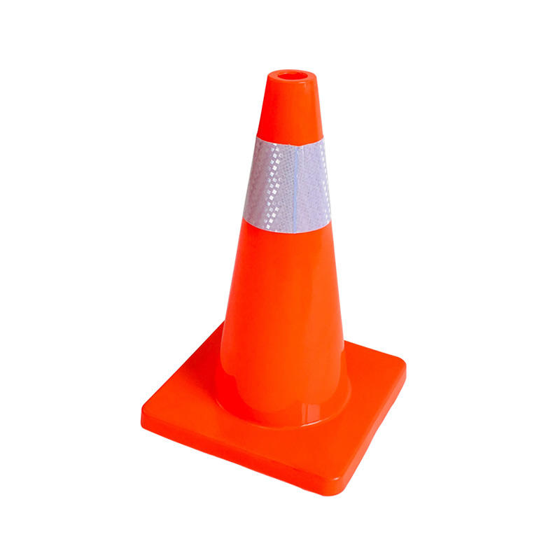450mm Sunproof Waterproof Heat Resistant Highly Flexible Road Pvc Safety Traffic Cone With Rubber Base