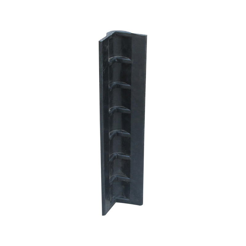 Black Yellow Parking Lot Shock Absorption Durable Rubber Corner Guard