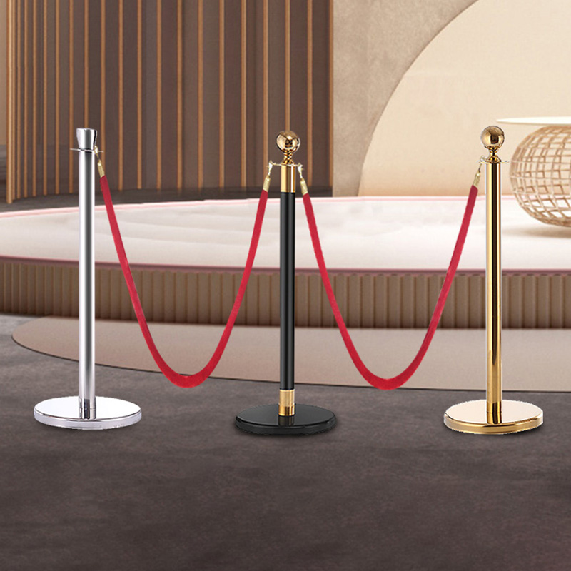 Queue Tray Railing Custom OEM 2 Double-layer Paint Column Railing Rope Queue Pole Barriers ...